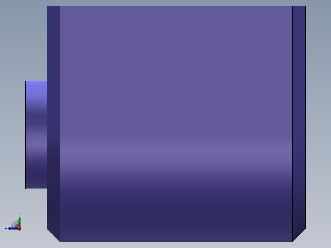 S7 长行程电磁铁座右视图