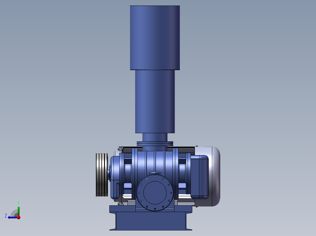 250罗茨风机右视图