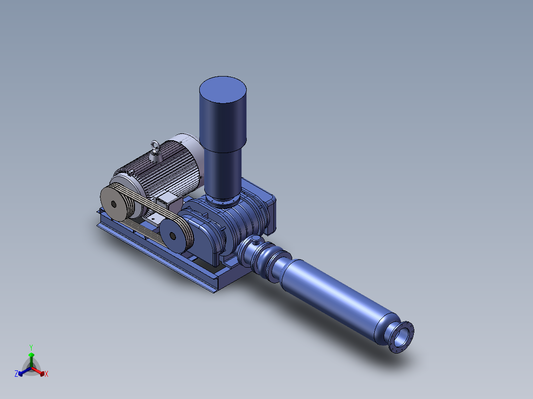 250罗茨风机正等轴测图