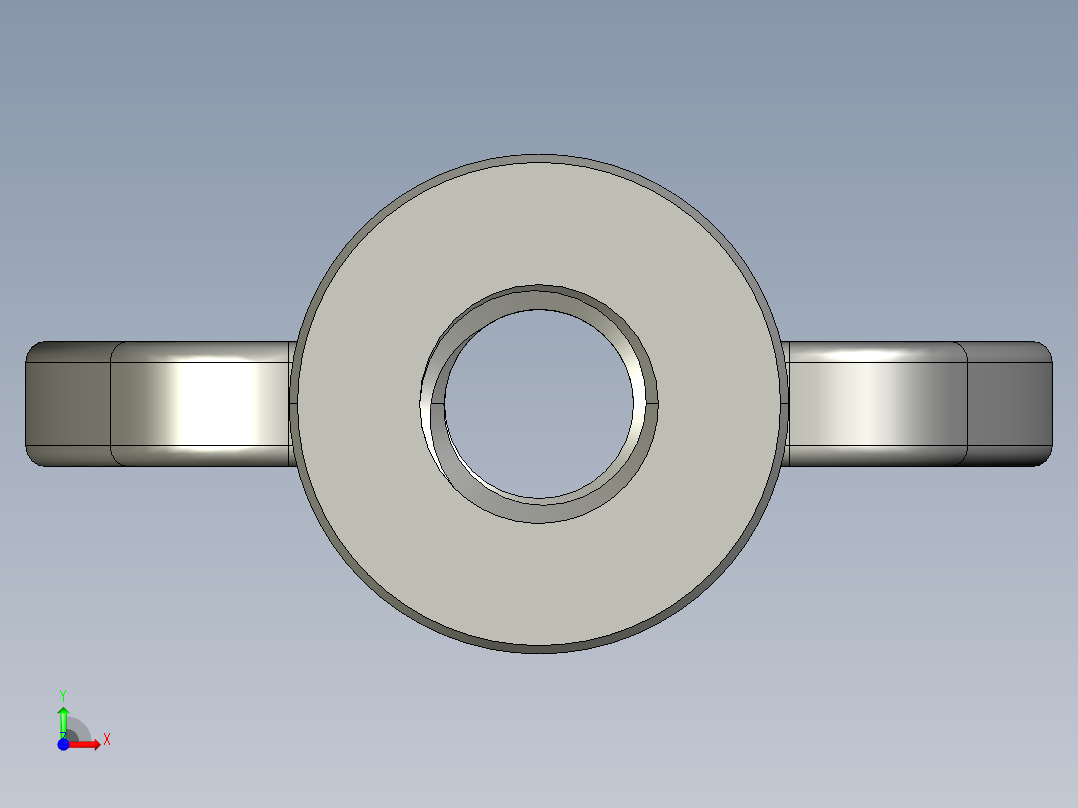 蝶形螺母-WING NUT M5 x 0.8mm Thread.STEP前视图