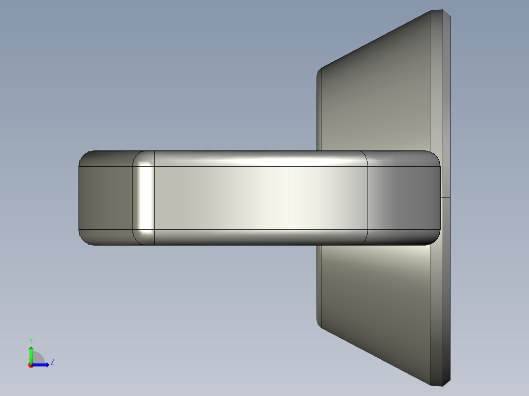蝶形螺母-WING NUT M5 x 0.8mm Thread.STEP左视图