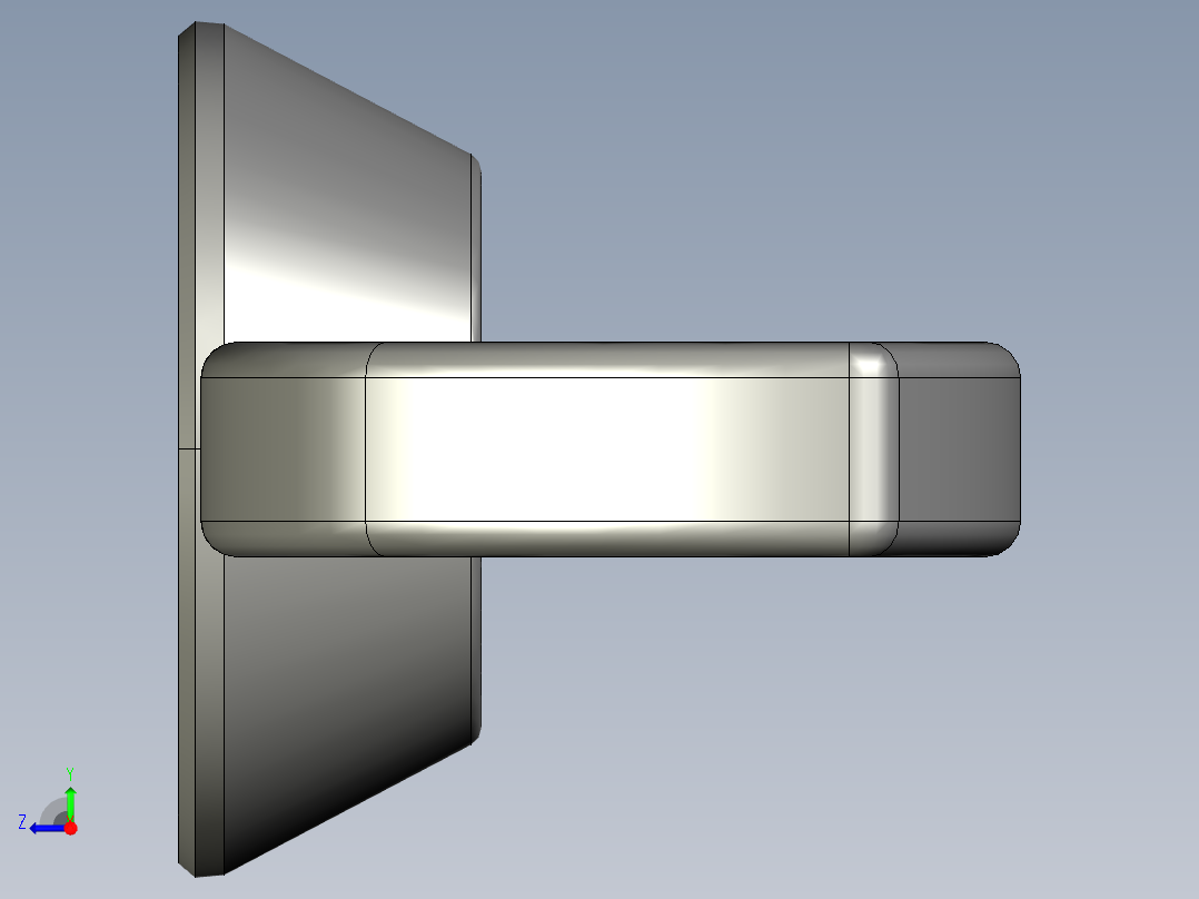 蝶形螺母-WING NUT M5 x 0.8mm Thread.STEP右视图