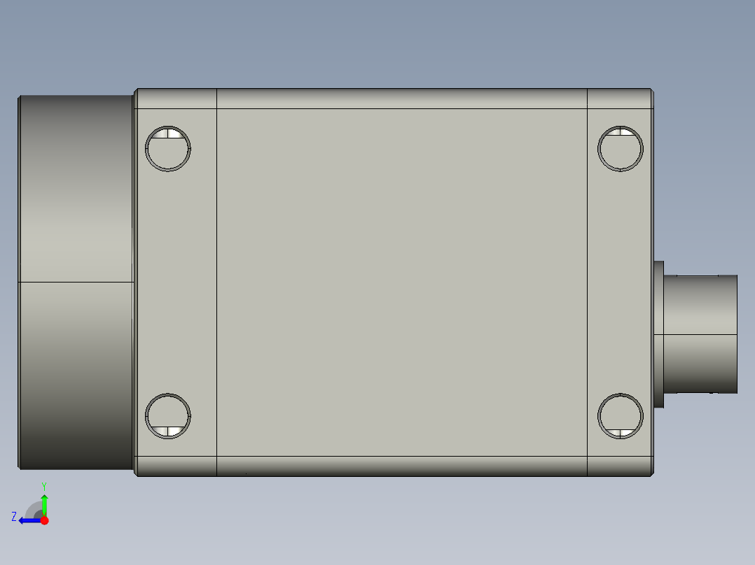 大恒相机镜头Daheng_ME2S-U3_3D_Drawing (1)多系列图纸右视图