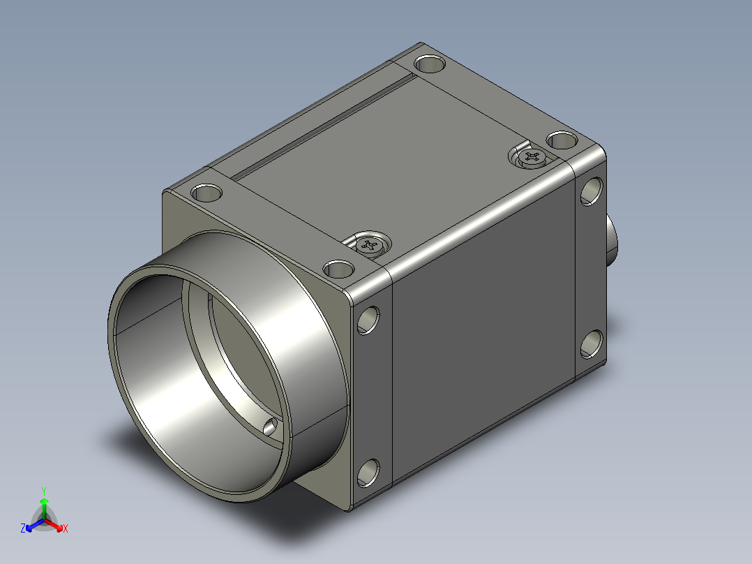 大恒相机镜头Daheng_ME2S-U3_3D_Drawing (1)多系列图纸正等轴测图