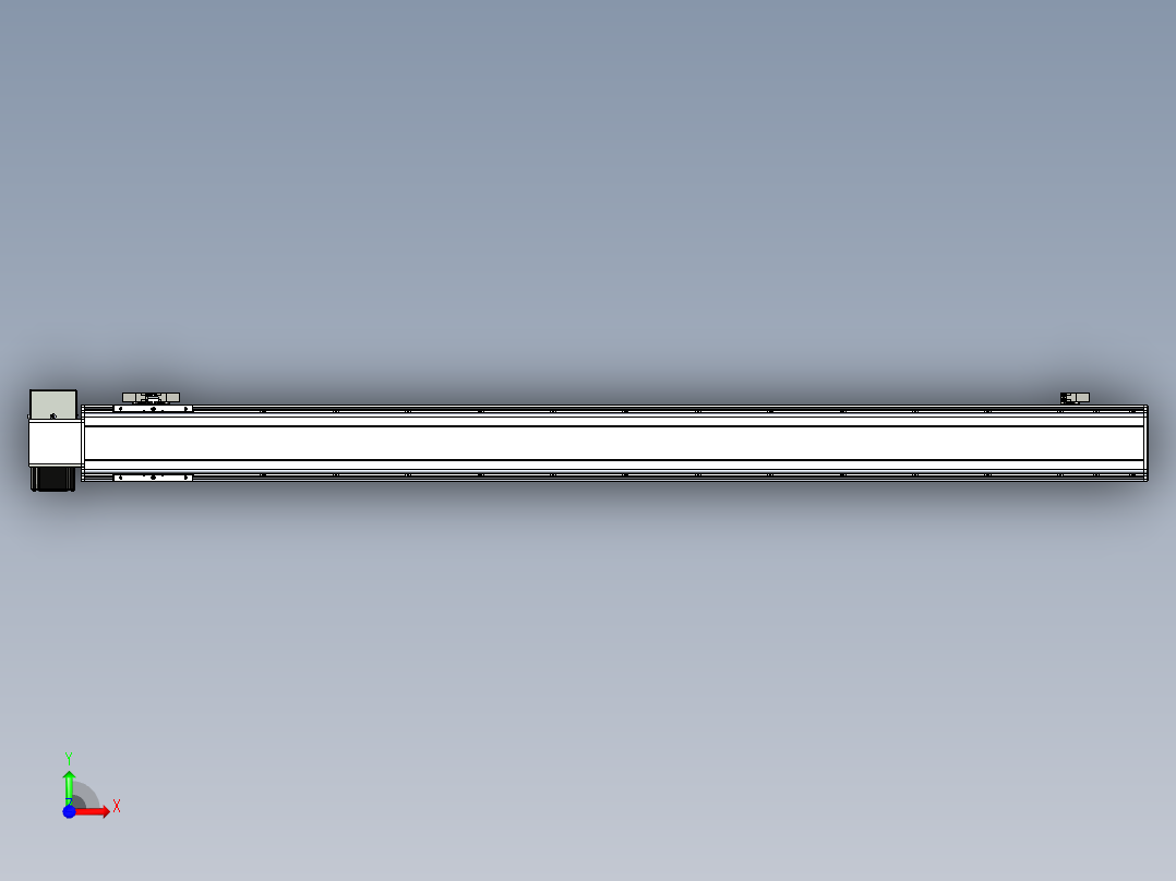 同步带滑台-半封闭B10H-L45-S1250-RD-P40-D3前视图