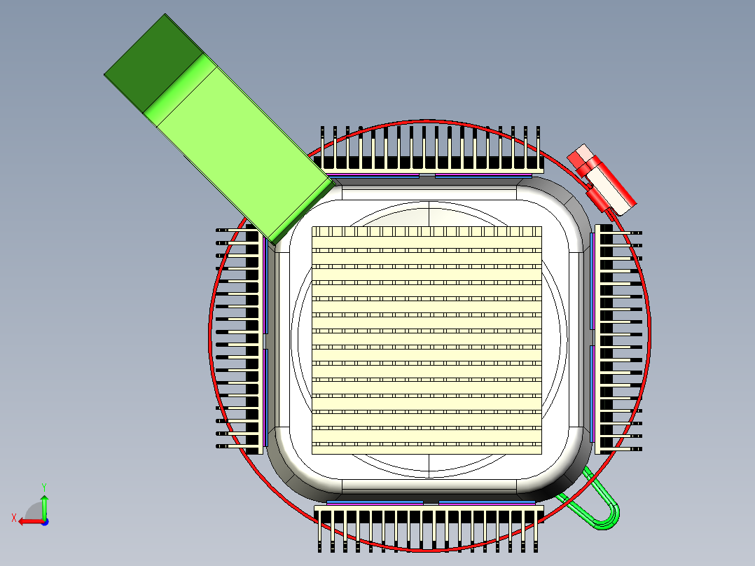 珀耳帖(Peltier)元件发电机模型3D图纸 STP格式后视图