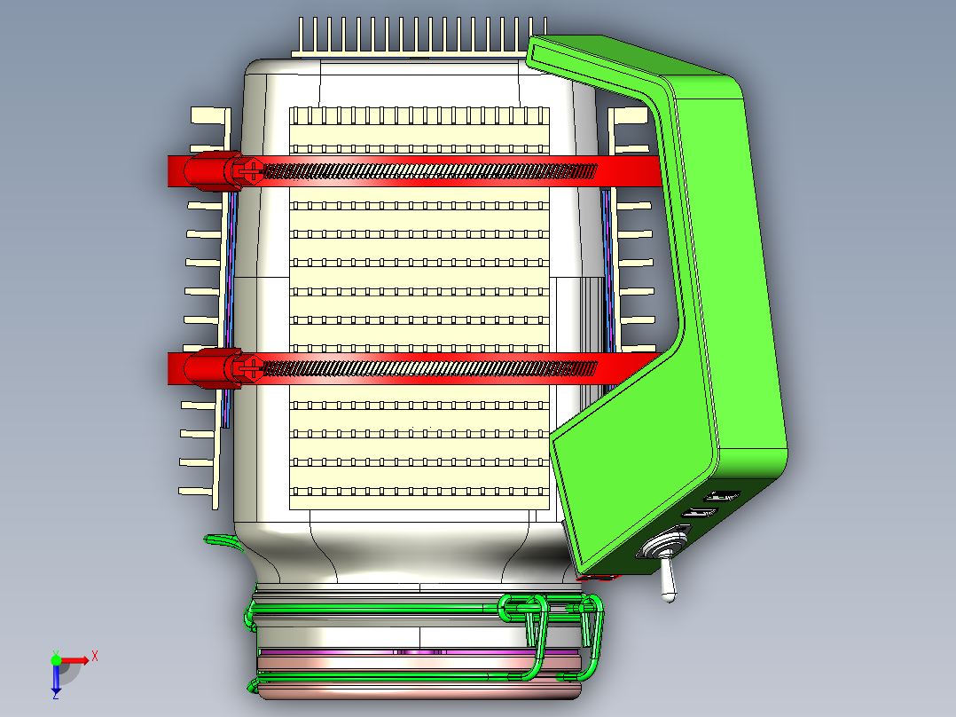 珀耳帖(Peltier)元件发电机模型3D图纸 STP格式俯视图