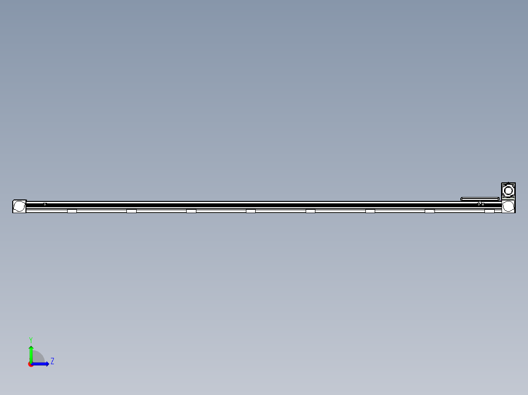 同步带滑台-欧规B8-L88-S2900-L-ZP75-D3-N10左视图