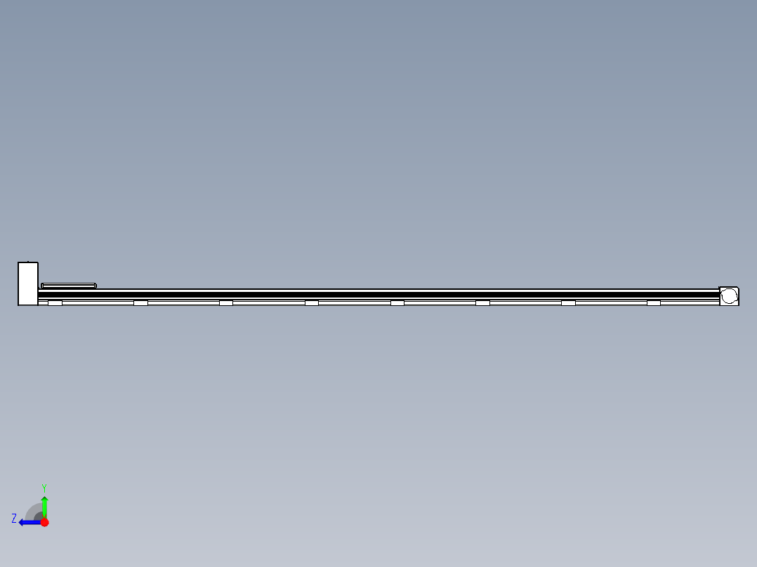 同步带滑台-欧规B8-L88-S2900-L-ZP75-D3-N10右视图