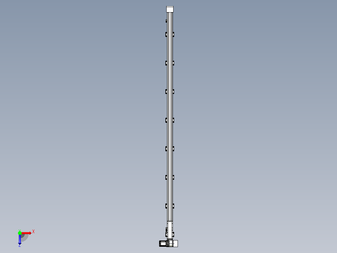 同步带滑台-欧规B8-L88-S2900-L-ZP75-D3-N10俯视图
