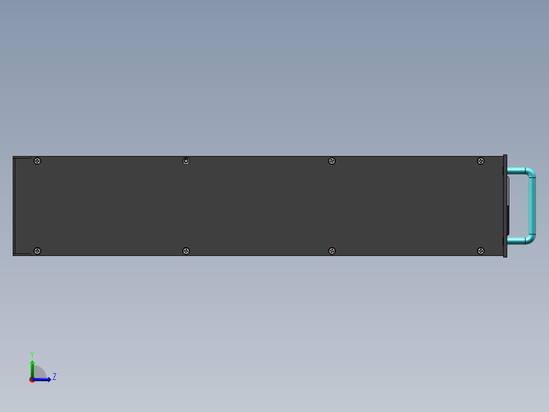 19英寸2U机箱-钣金左视图