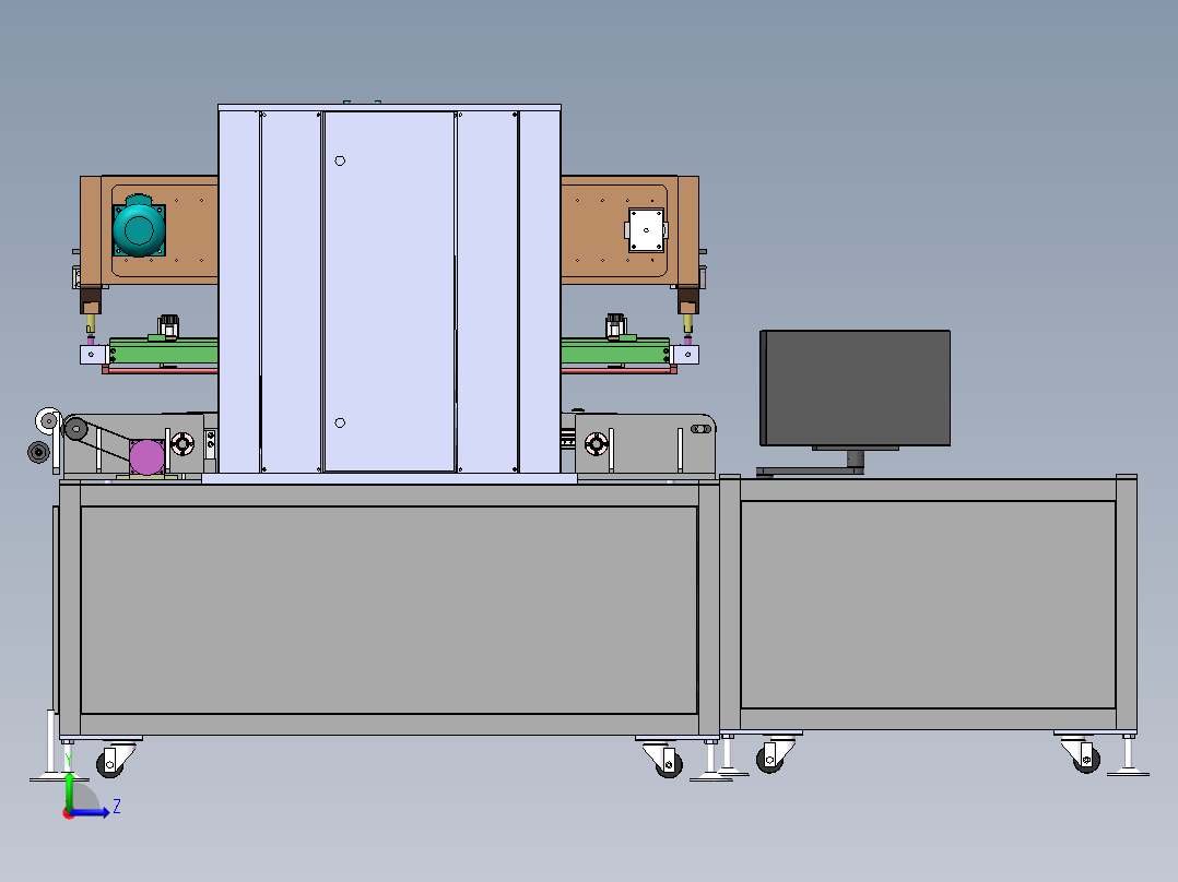 富士康自动丝印印刷生产sw17可编辑左视图