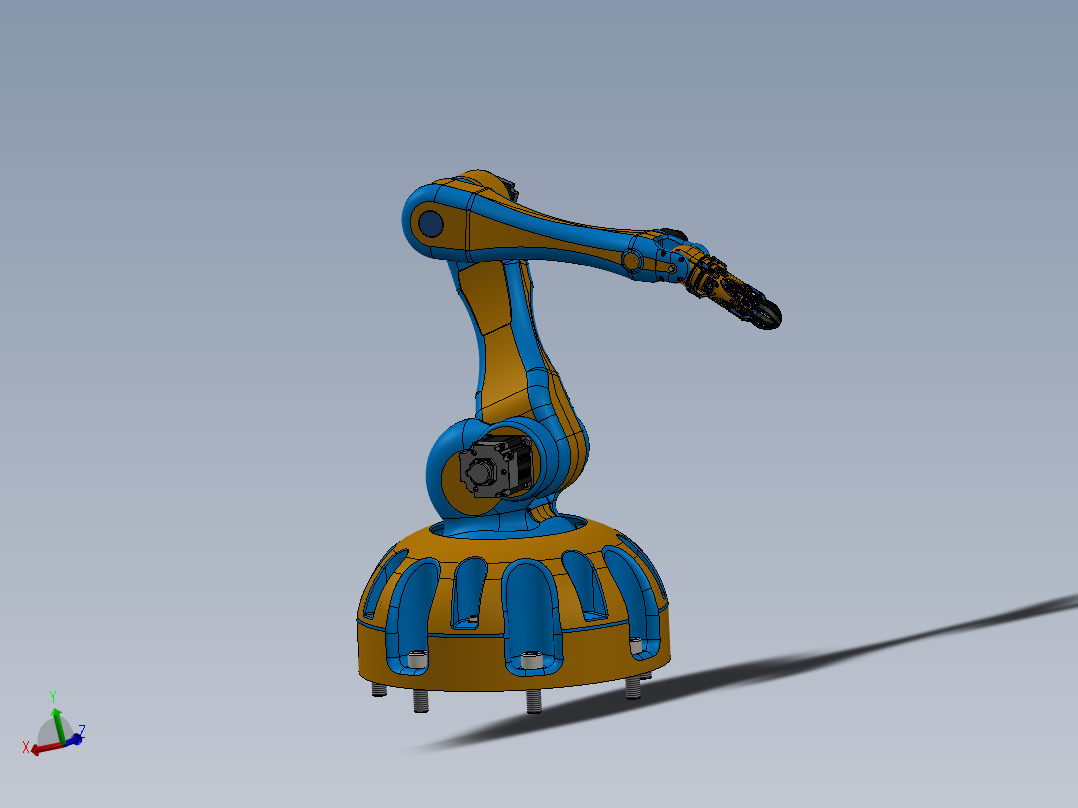 抓手机械臂 robotic-arm-printable-3d SW主视图