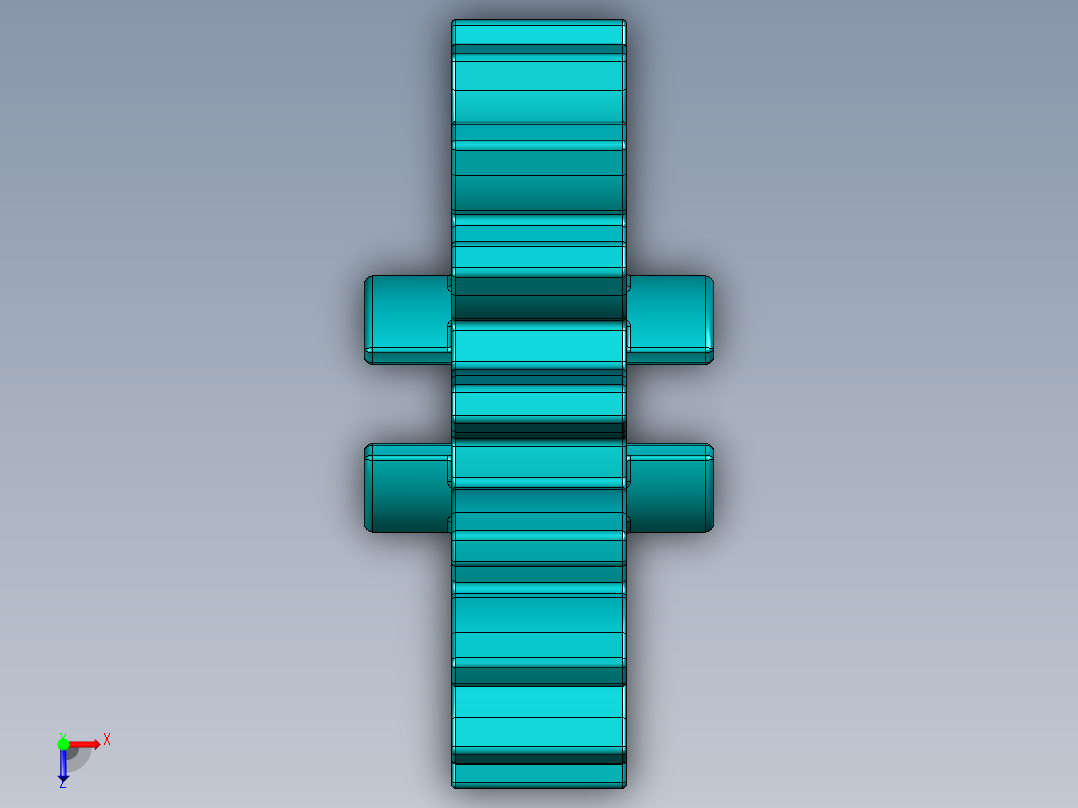 4019 - Teal - Bright Bluish GreenTechnic Gear 16 Tooth.STEP俯视图