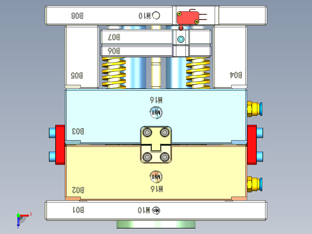 保护套模具（装配档）俯视图