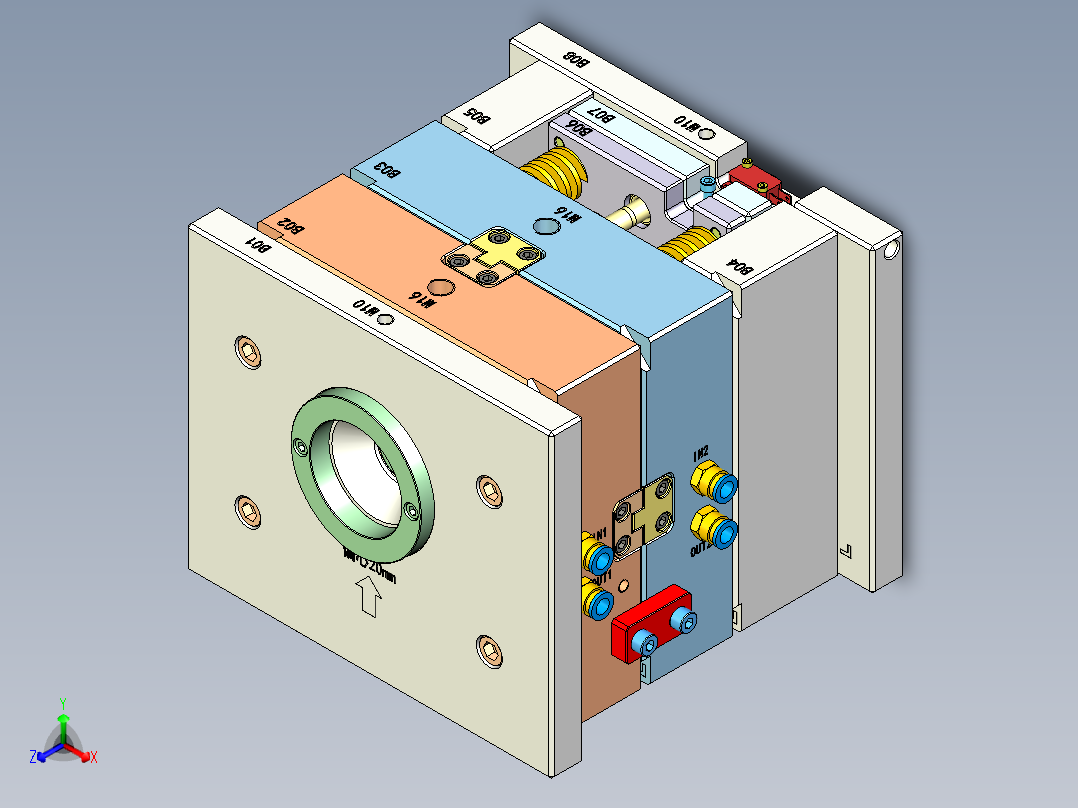保护套模具（装配档）正等轴测图