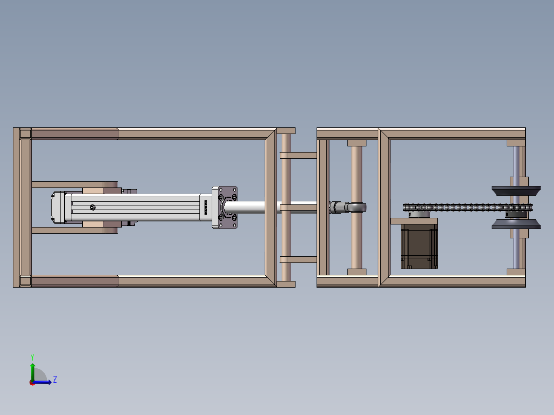 高架管线检测小车左视图