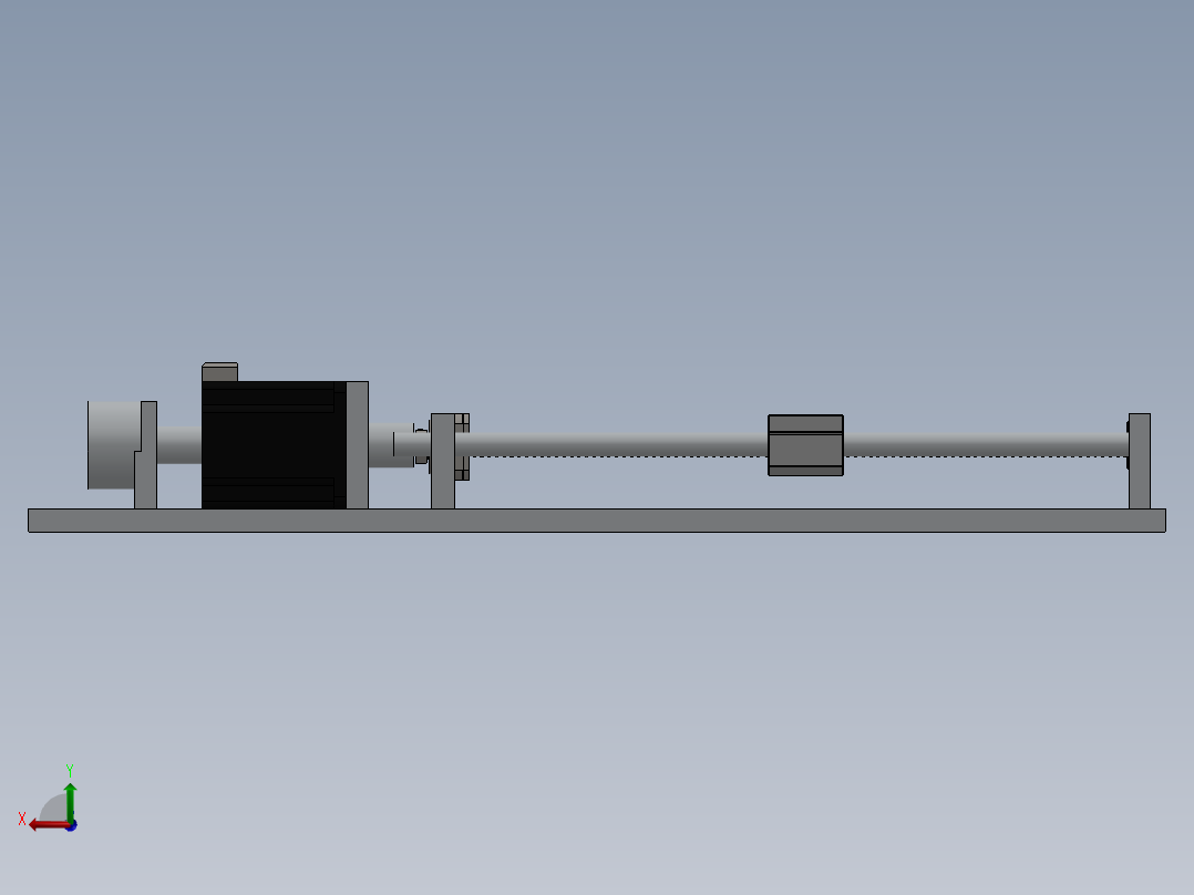 步进电机丝杠传动后视图