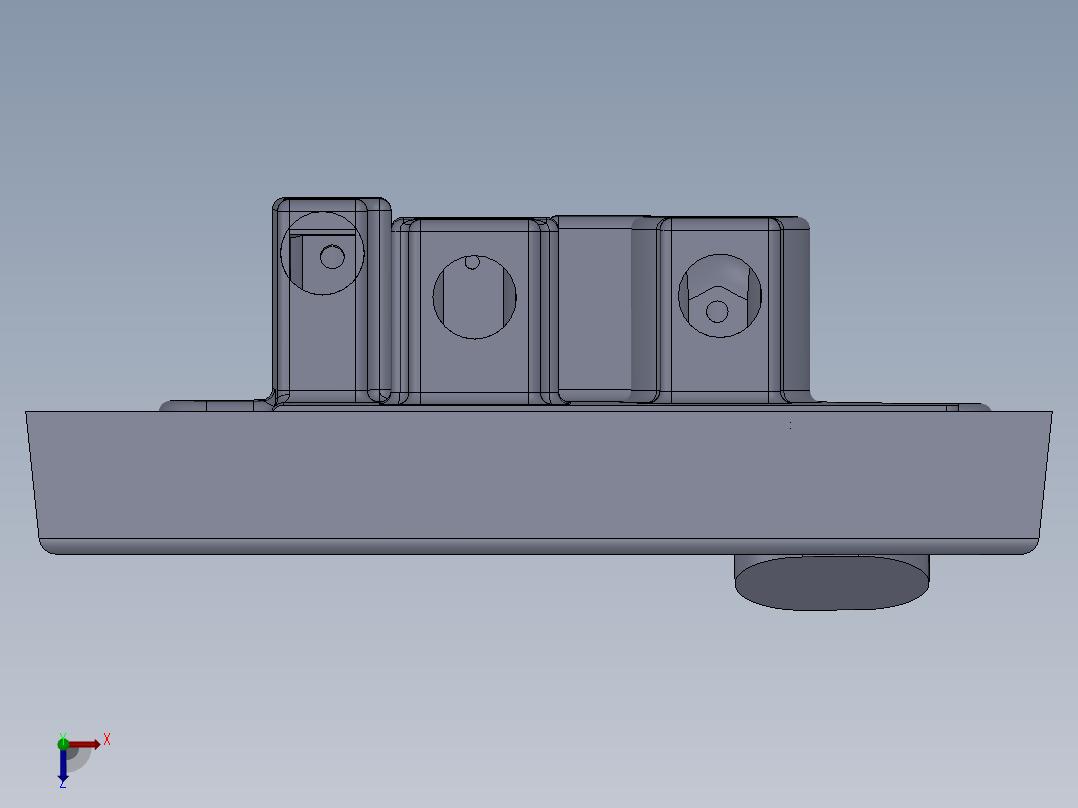 带开关的三孔插座 SW STP俯视图