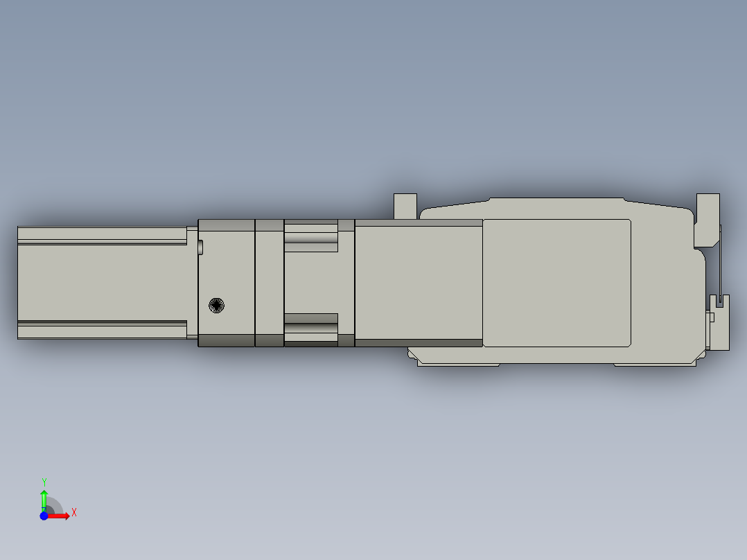 直线模组LHB21-L40-S550-R(B)设计图纸前视图