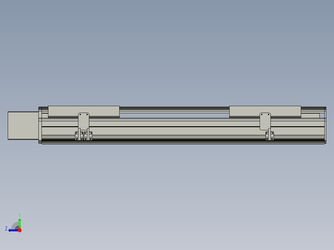 直线模组LHB21-L40-S550-R(B)设计图纸右视图
