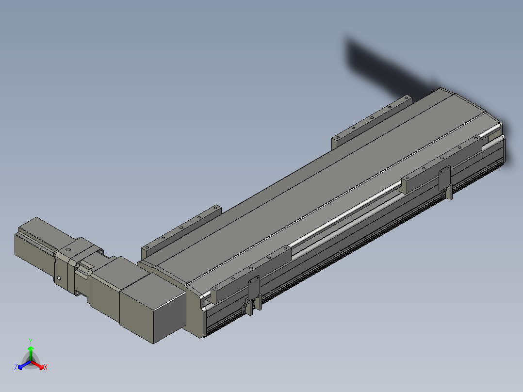 直线模组LHB21-L40-S550-R(B)设计图纸正等轴测图
