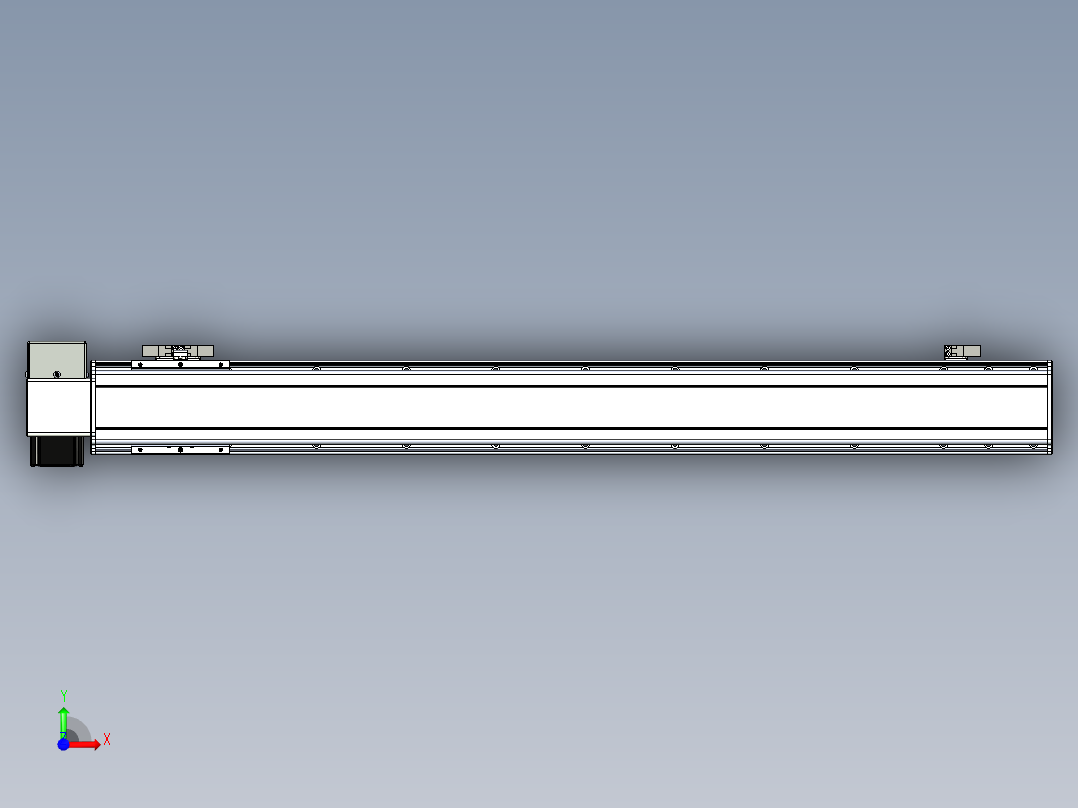 同步带滑台-半封闭B10H-L45-S850-RD-P40-D3前视图