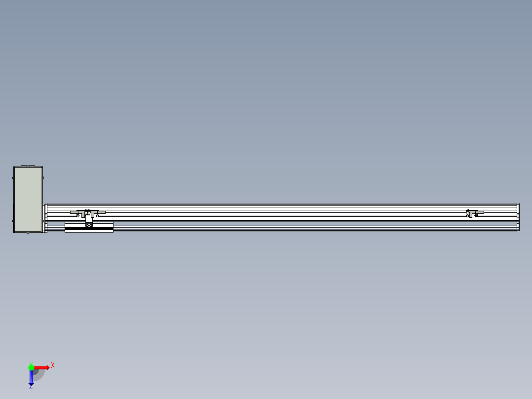 同步带滑台-半封闭B10H-L45-S850-RD-P40-D3俯视图