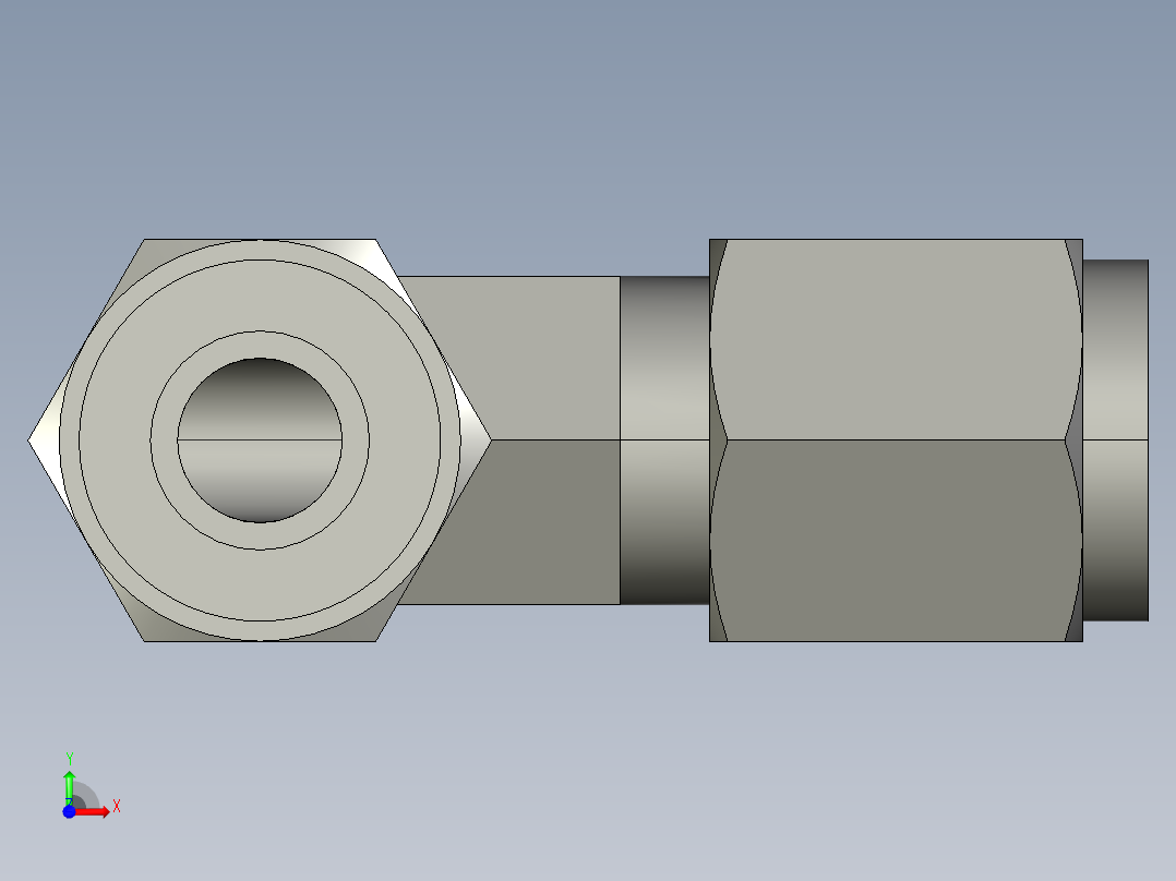 卡套式工业通用硬管接头6_ebu-s前视图