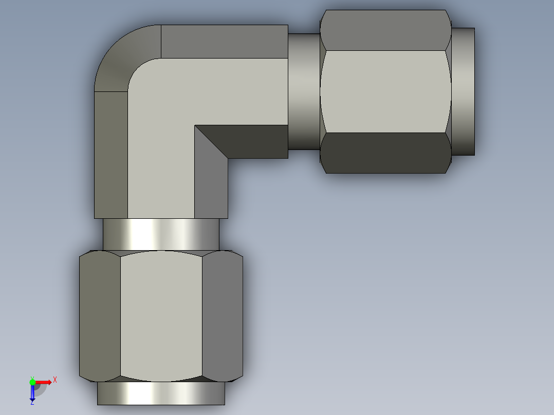 卡套式工业通用硬管接头6_ebu-s俯视图