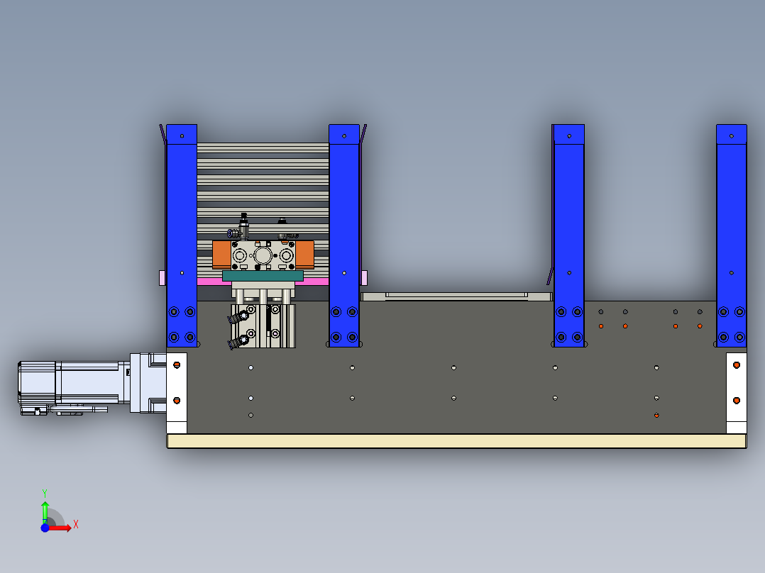 连接板组装设备creo5.0.zip前视图