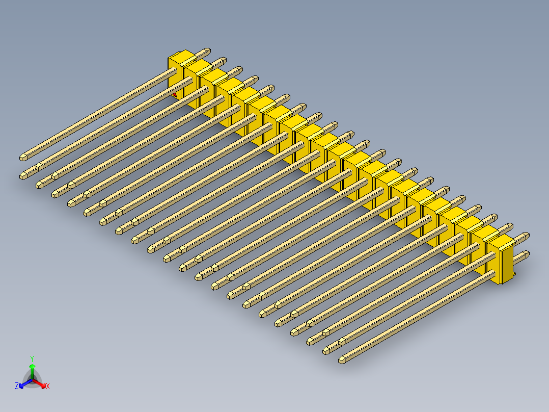 彩色公头100mil（2.54mm）系列-DS1021_yellow_2x21p_100mil_Type43_rev1.0