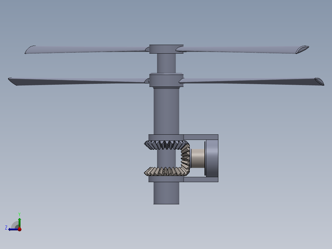 直升飞机 飞机模型设计 (31)右视图
