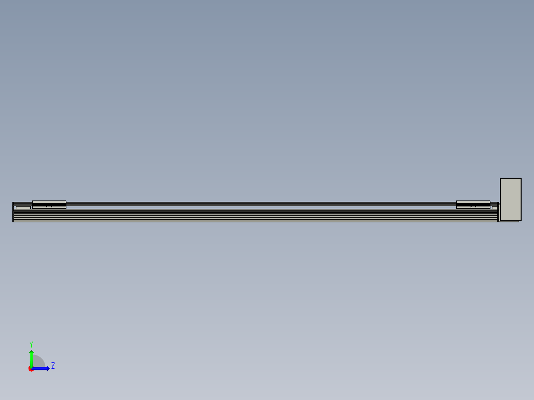 直线模组LHB17-L40-S1900-LU设计图纸左视图