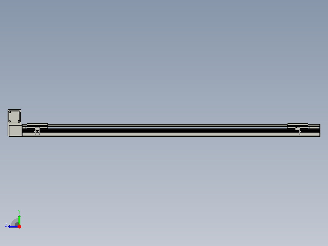 直线模组LHB17-L40-S1900-LU设计图纸右视图