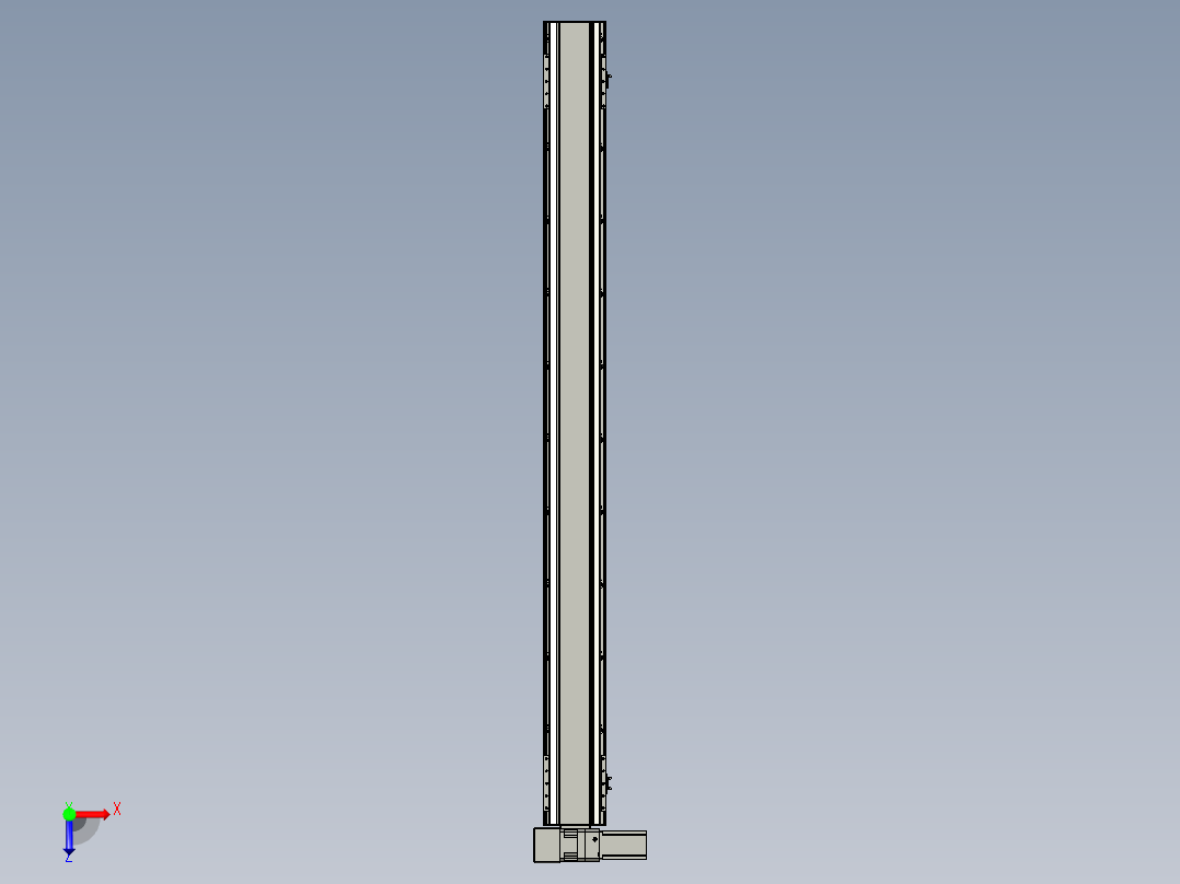 直线模组LHB17-L40-S1900-LU设计图纸俯视图