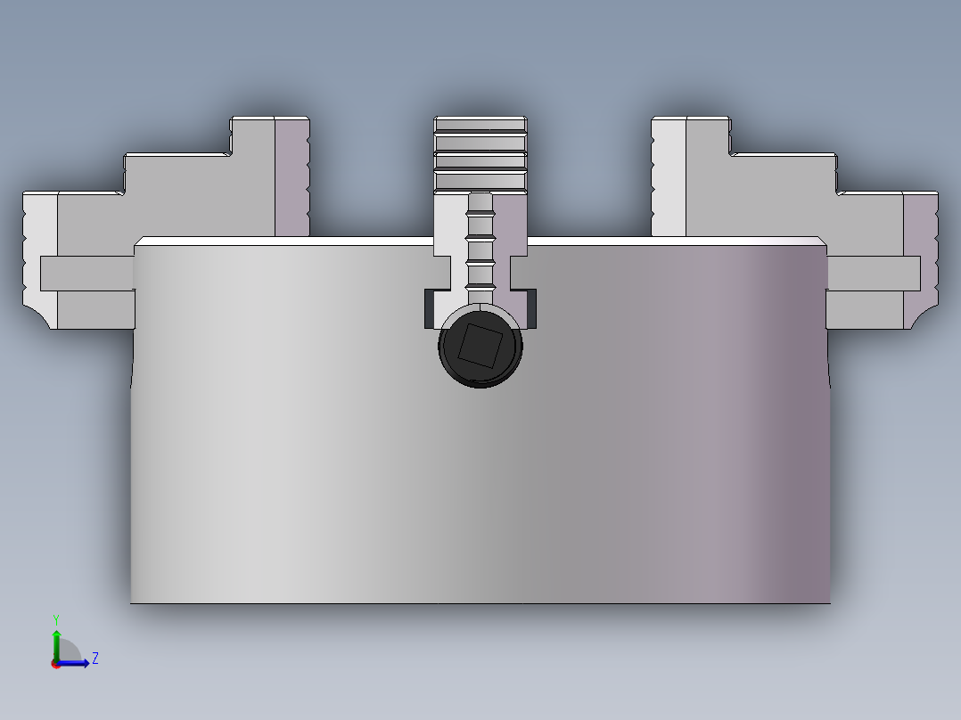 海鸥四爪卡盘左视图