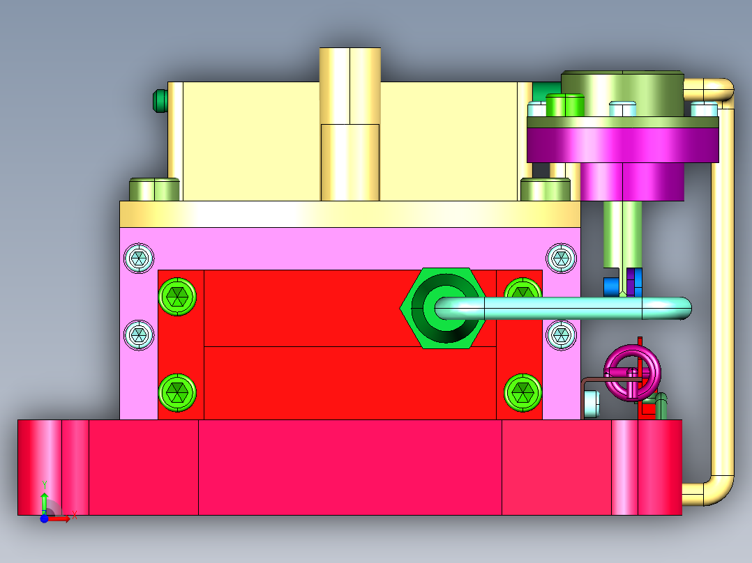 园林机械油锯化油器前视图