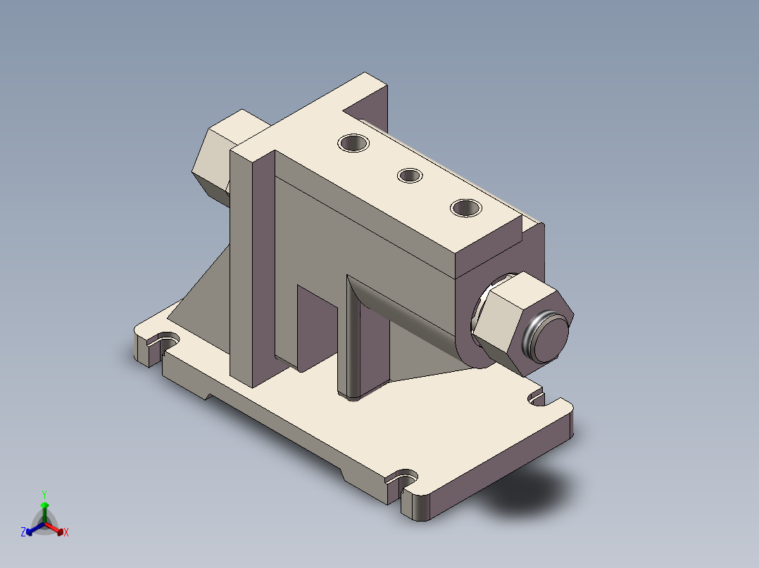 CA6140拨叉831003钻7孔夹具设计CAD图纸+工艺卡+SolidWorks三维模型正等轴测图