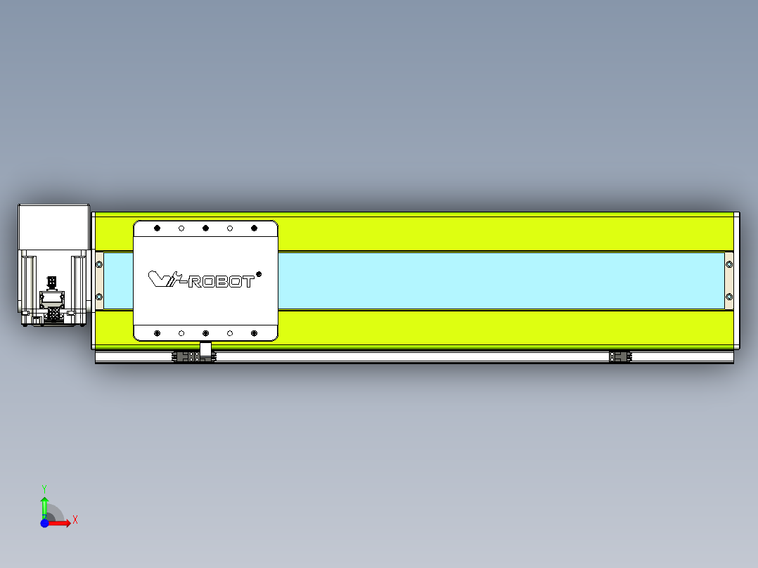 威洛博VBC同步带传动一无尘环境VBC17-L45-S500-BRU-ZP75-C3前视图