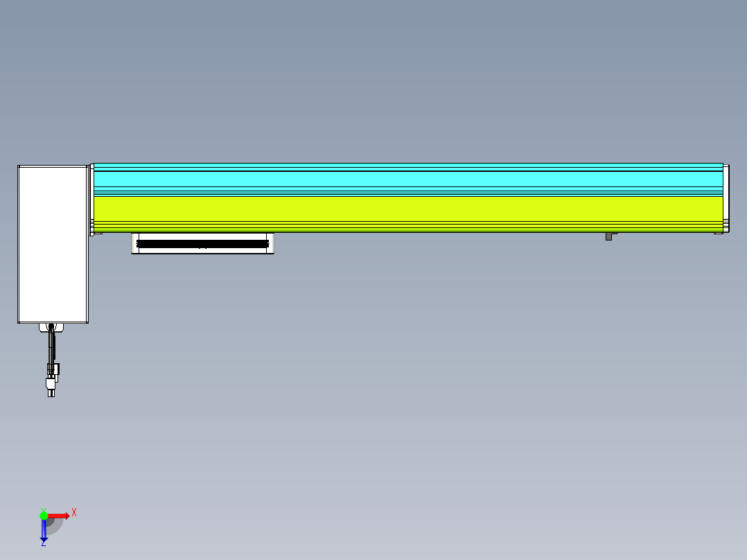 威洛博VBC同步带传动一无尘环境VBC17-L45-S500-BRU-ZP75-C3俯视图