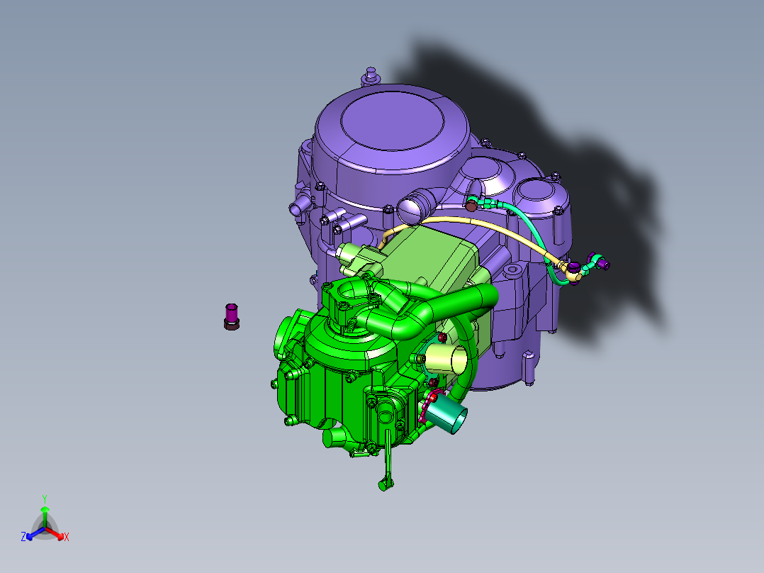 水冷四冲程单缸<span style='color: red'>发动机</span>