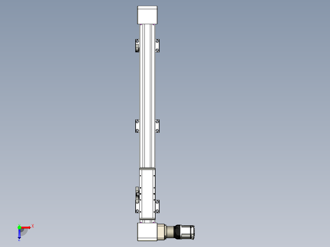 同步带滑台-欧规B8-L176-S700-L-ZP40-D3-N5俯视图