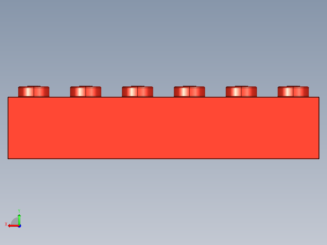 乐高套装 4421基本积木-4181138 - 2456 - 44237 Bright Red Brick 2 x 6.STEP后视图