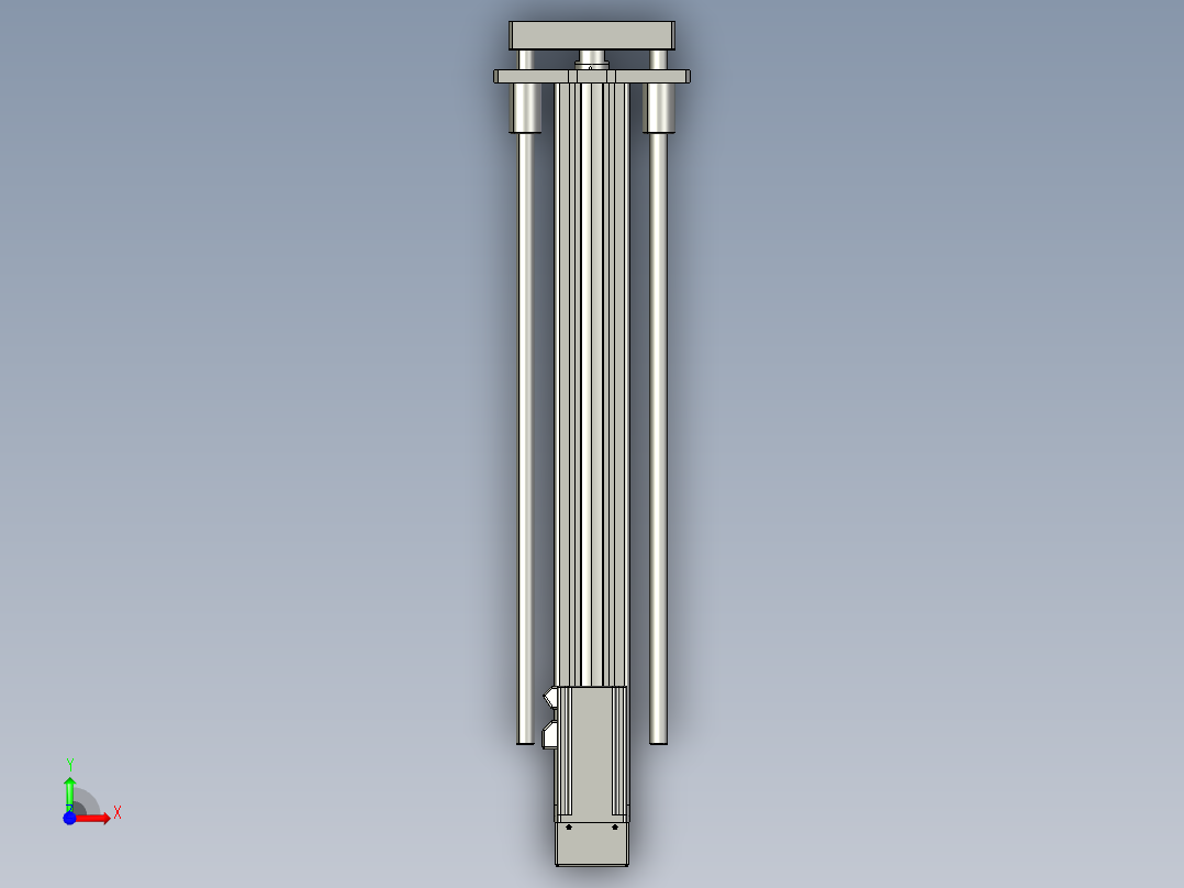 12VZ电动缸-VZ6D-S500-BD前视图