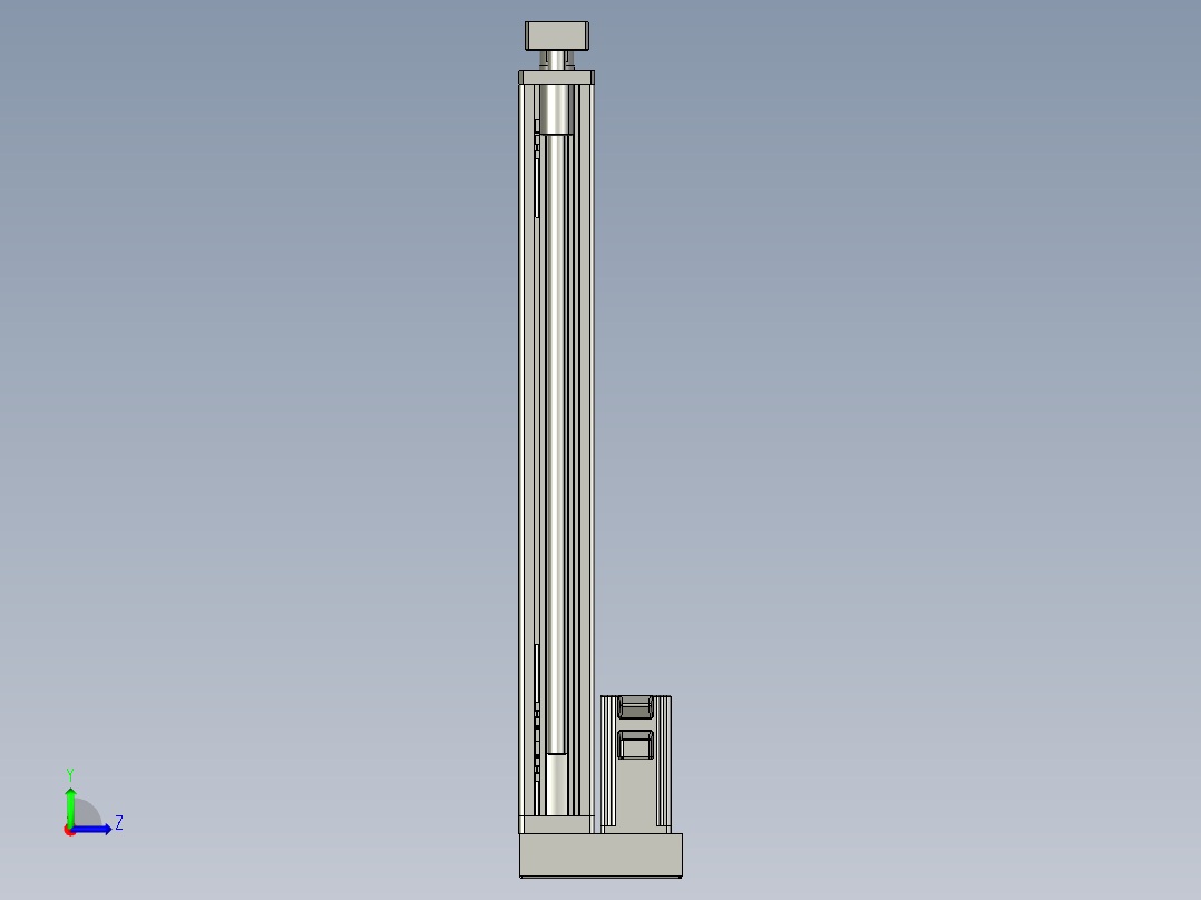 12VZ电动缸-VZ6D-S500-BD左视图