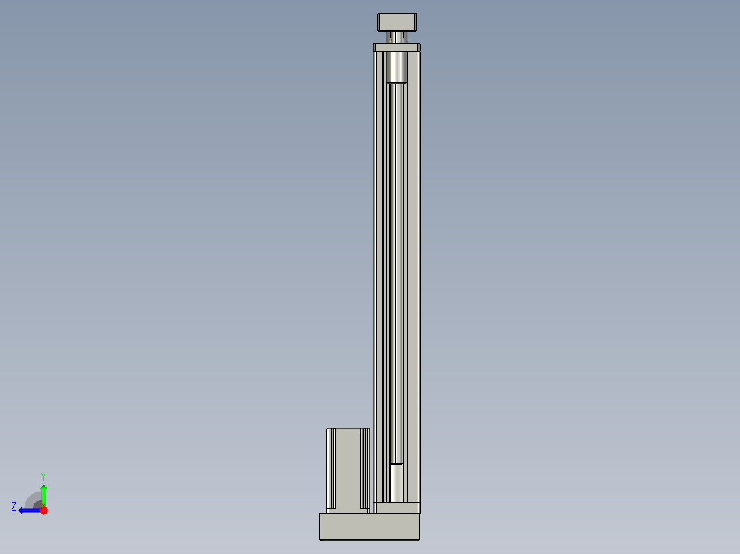 12VZ电动缸-VZ6D-S500-BD右视图