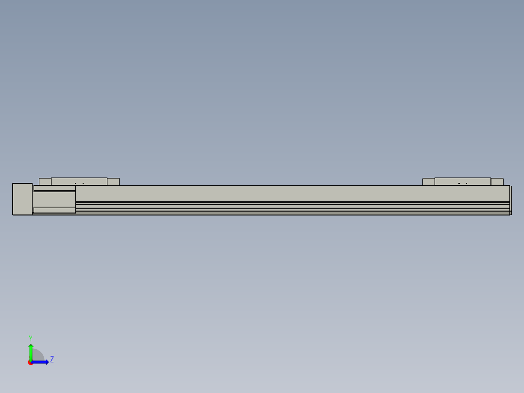 直线模组LHC17-S1050-L设计图纸左视图