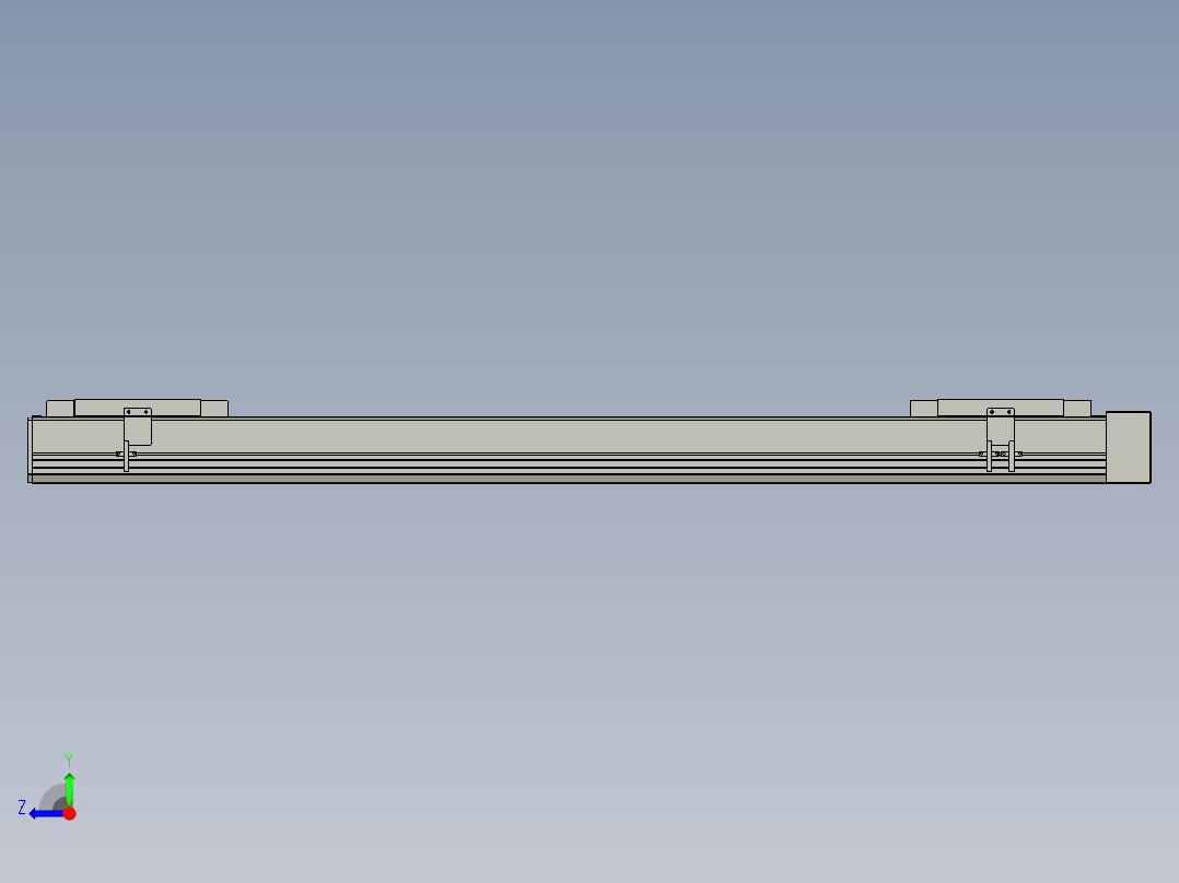 直线模组LHC17-S1050-L设计图纸右视图