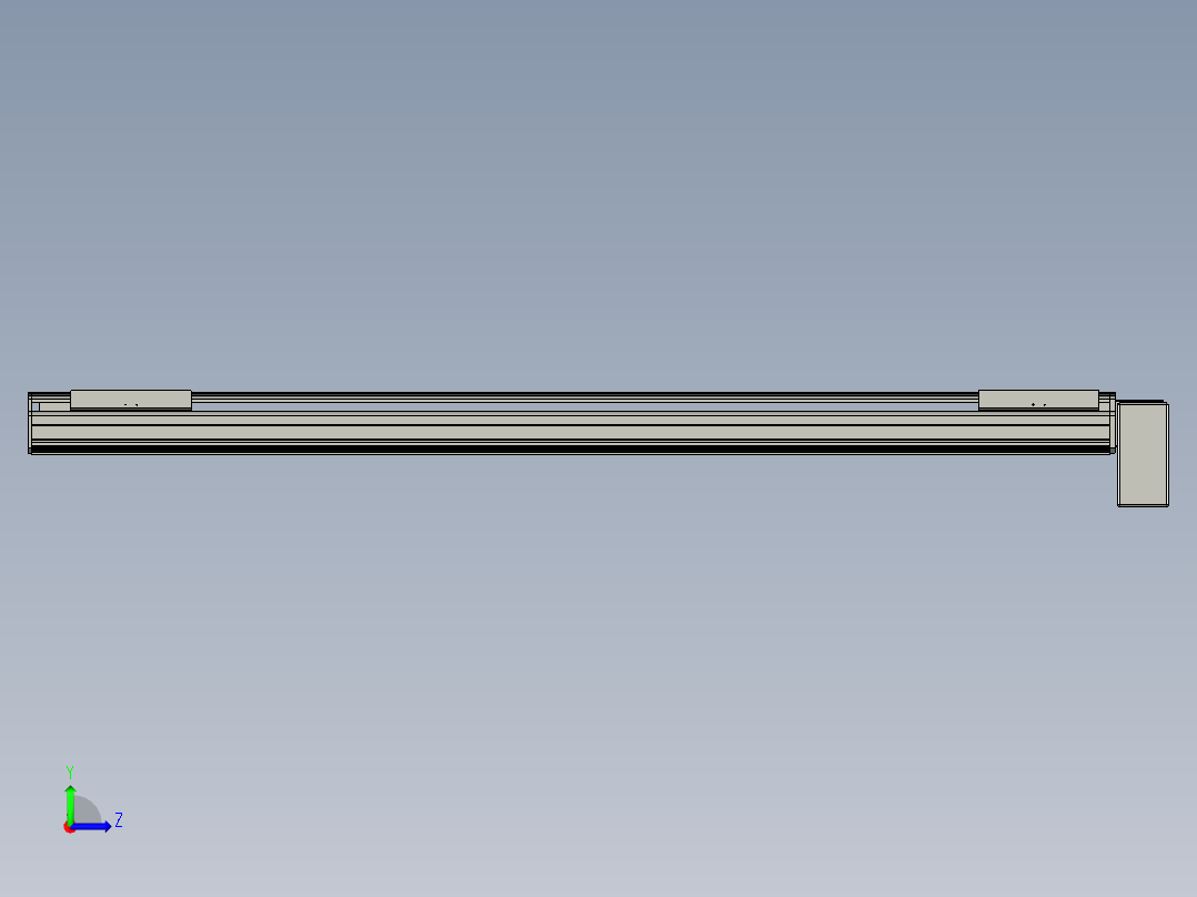 直线模组LHB21-L40-S1700-LD设计图纸左视图